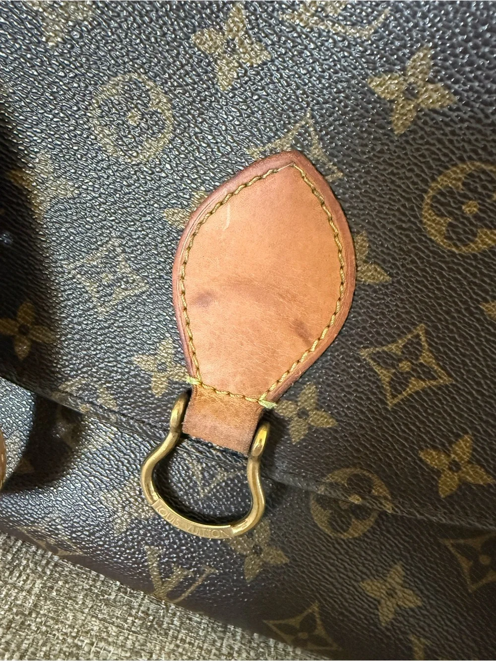 Vintage Louis Vuitton Brown Monogram Saint Cloud Crossbody with Tan Accent - Picture 4 of 16